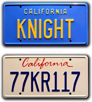 Mchies Knight Rider | KITT + 77KR117 | Metal Imprimare de Înmatriculare